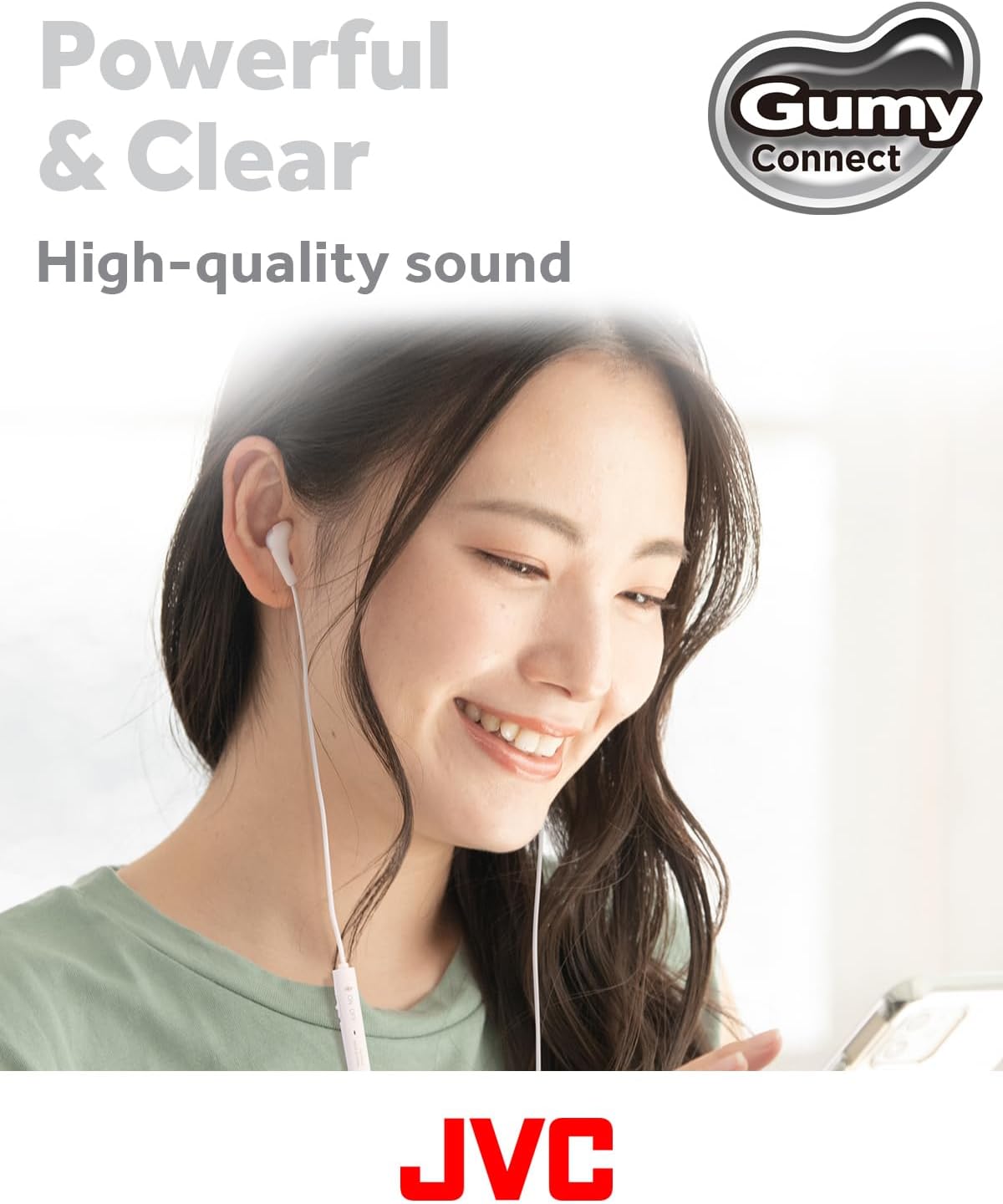 JVC HA-FR9UC-B Gumy Connect USB-C Earphones Microphone