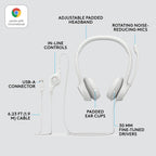 Logitech 981-001285 H390 Headset - Wired - Noise Cancelling Mic