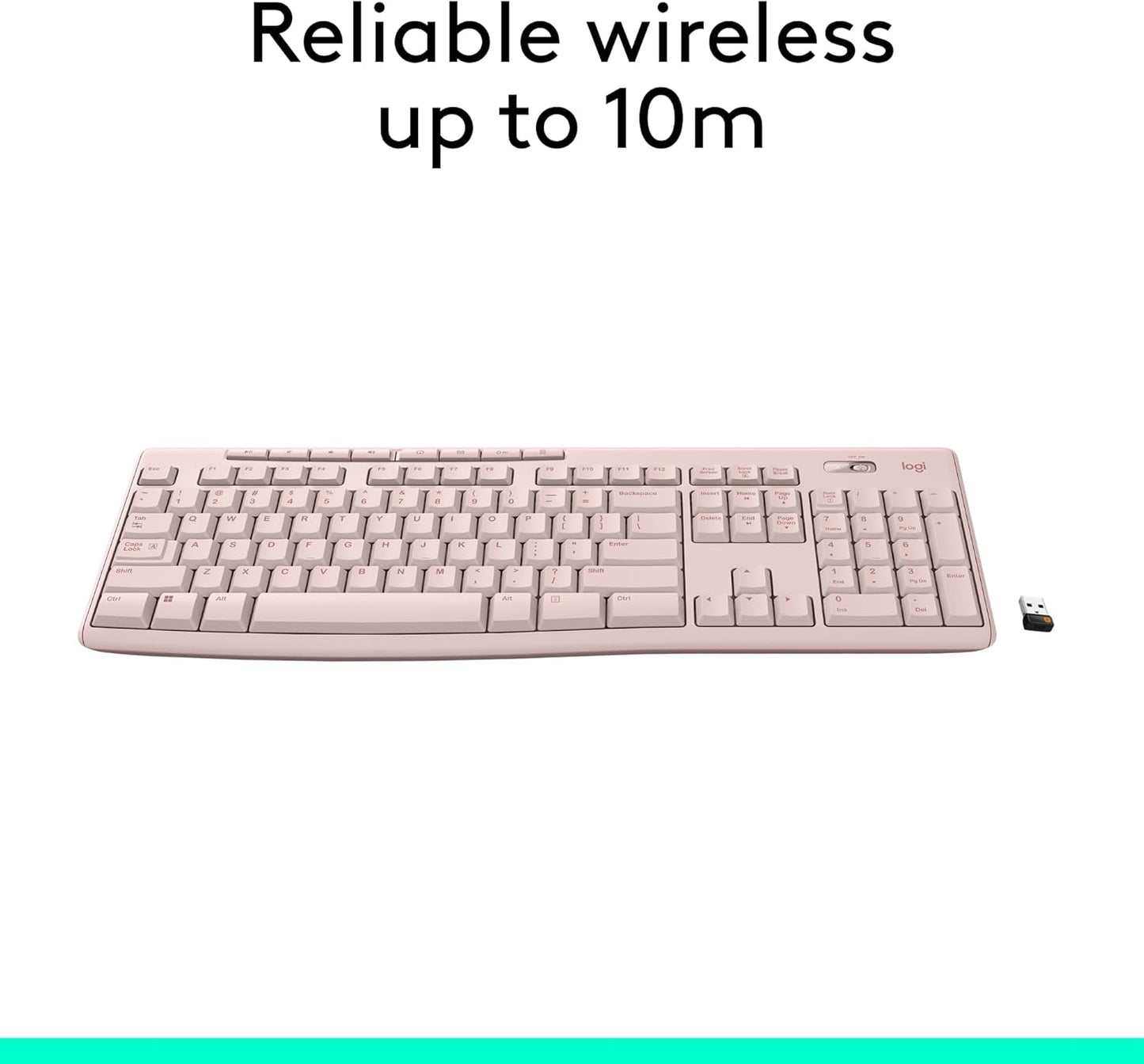 Logitech 920-013289 K270 Rose Wireless Keyboard