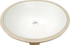 MSI 1714 Oval Undermount Porcelain Bathroom Sink White