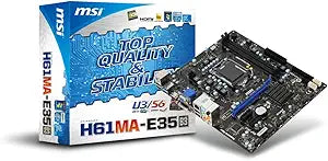 MSI H61MA-E35 (B3) Intel H61 Micro ATX Motherboard