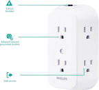 Philips SPS1460WA/37 6-Outlet Grounded Wall Tap Extender