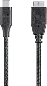 Monoprice 114853 USB-C to Micro B 3.0 Cable, 3ft, Black — main product image