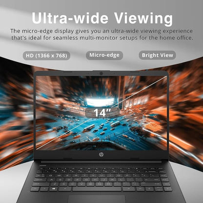 HP 14-inch N4120 Quad-Core Premium Laptop Bundle