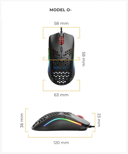 Glorious GOM-BLACK Model O Minus Lightweight Gaming Mouse