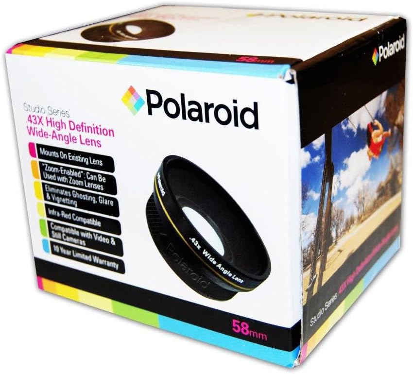 Polaroid PL4358W .43X HD Wide Angle Lens 58mm