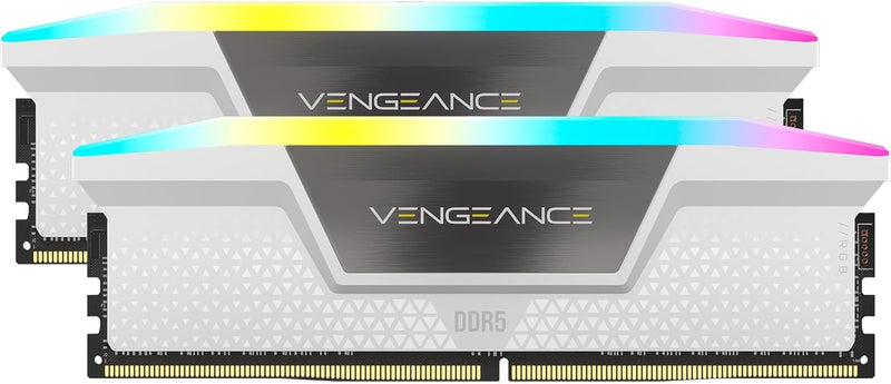 Corsair VENGEANCE RGB DDR5 64GB 6000MHz CL30 White Desktop Memory — main product image