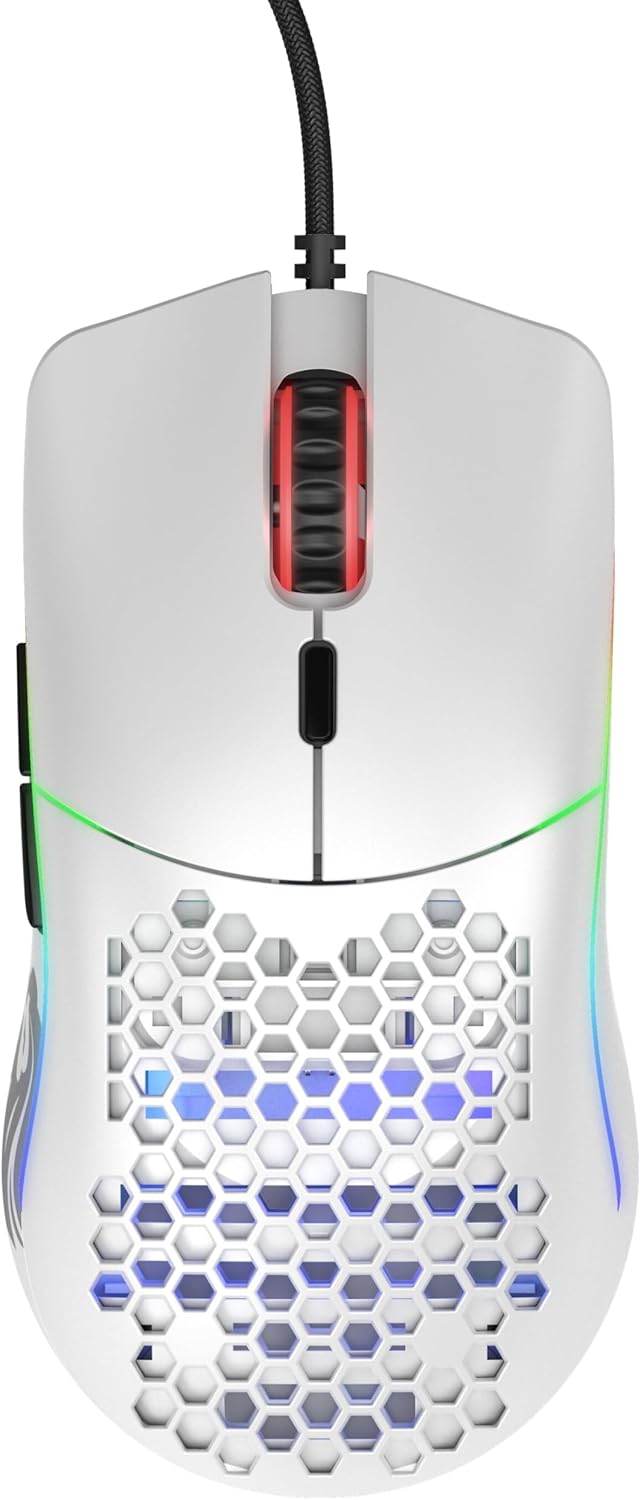 Glorious GO-WHITE Model O Wired Gaming Mouse