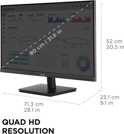 ViewSonic VS3225-2K 32 Inch QHD IPS Monitor
