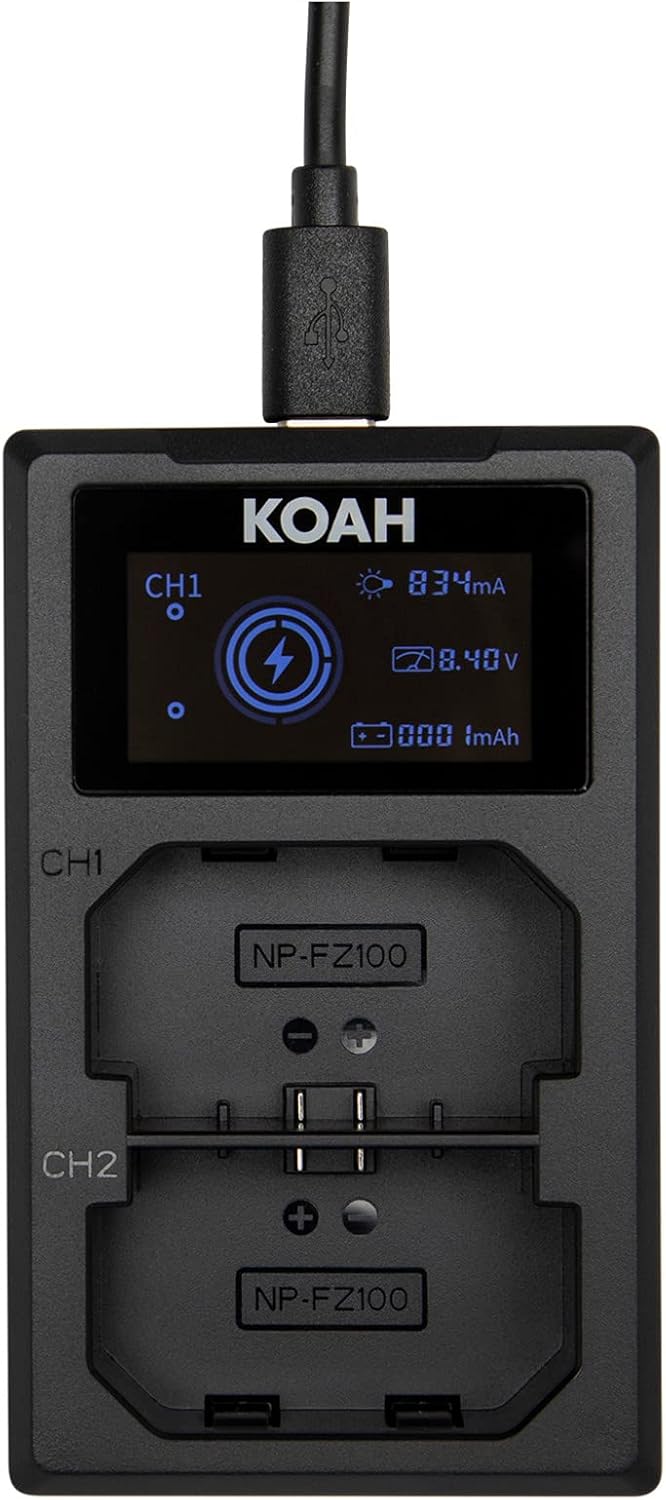 Sony NP FZ100 Battery Bundle with USB-C Dual Charger