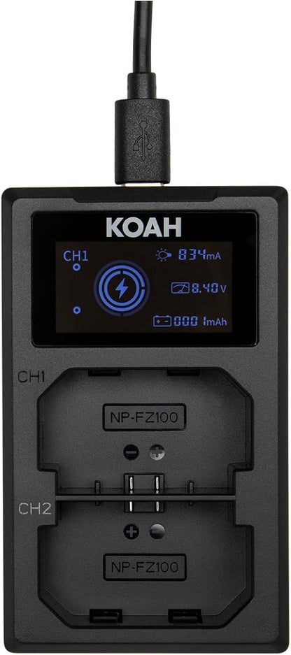 Sony NP FZ100 Battery Bundle with USB-C Dual Charger