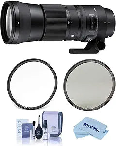 Sigma 150-600mm Contemporary Lens for Nikon DSLR Bundle