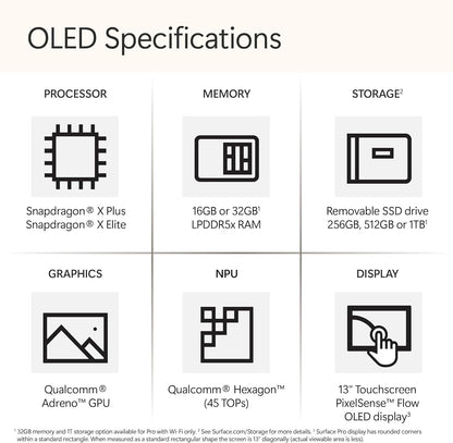 Microsoft ZIA-00001 Surface Pro OLED Snapdragon X Elite