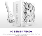 NZXT PA-2G2BW-US C1200 Gold 1200W ATX 3.1 PSU - White