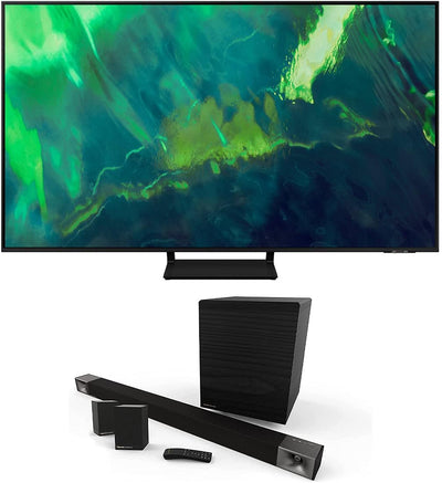 Samsung QN65Q70AA 65" QLED 4K TV Klipsch Soundbar Used