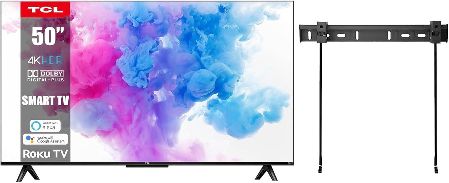 TCL 50S4 50" 4K Smart TV No Stands - Renewed Wall Mount