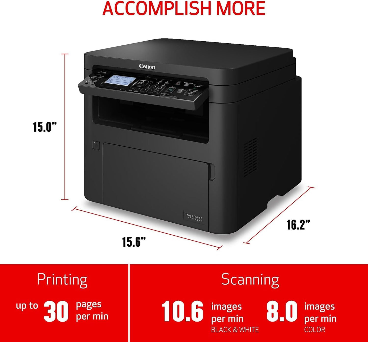 Canon 5938C022 imageCLASS MF262dw II Wireless Monochrome Laser Printer