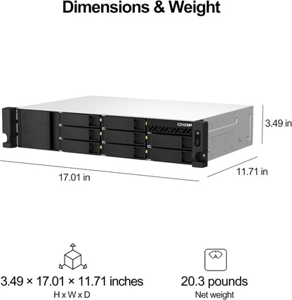 QNAP TS-864EU-RP-8G 8-Bay 2.5GbE Rackmount NAS