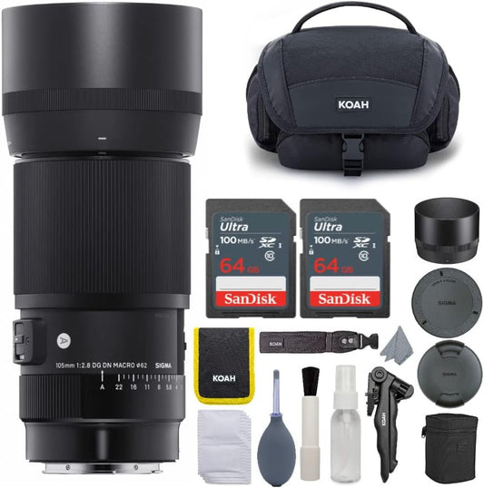 Sigma 260965_K1 105mm Macro Lens Sony E-Mount Bundle