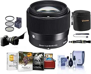 Sigma 56mm f/1.4 DC DN Lens Canon EF-M Bundle