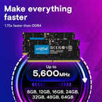 Crucial CT2K16G56C46S5 32GB DDR5 5600MHz Laptop RAM Kit