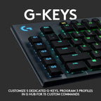 Logitech G915 Wireless Mechanical Tactile Gaming Keyboard - Black