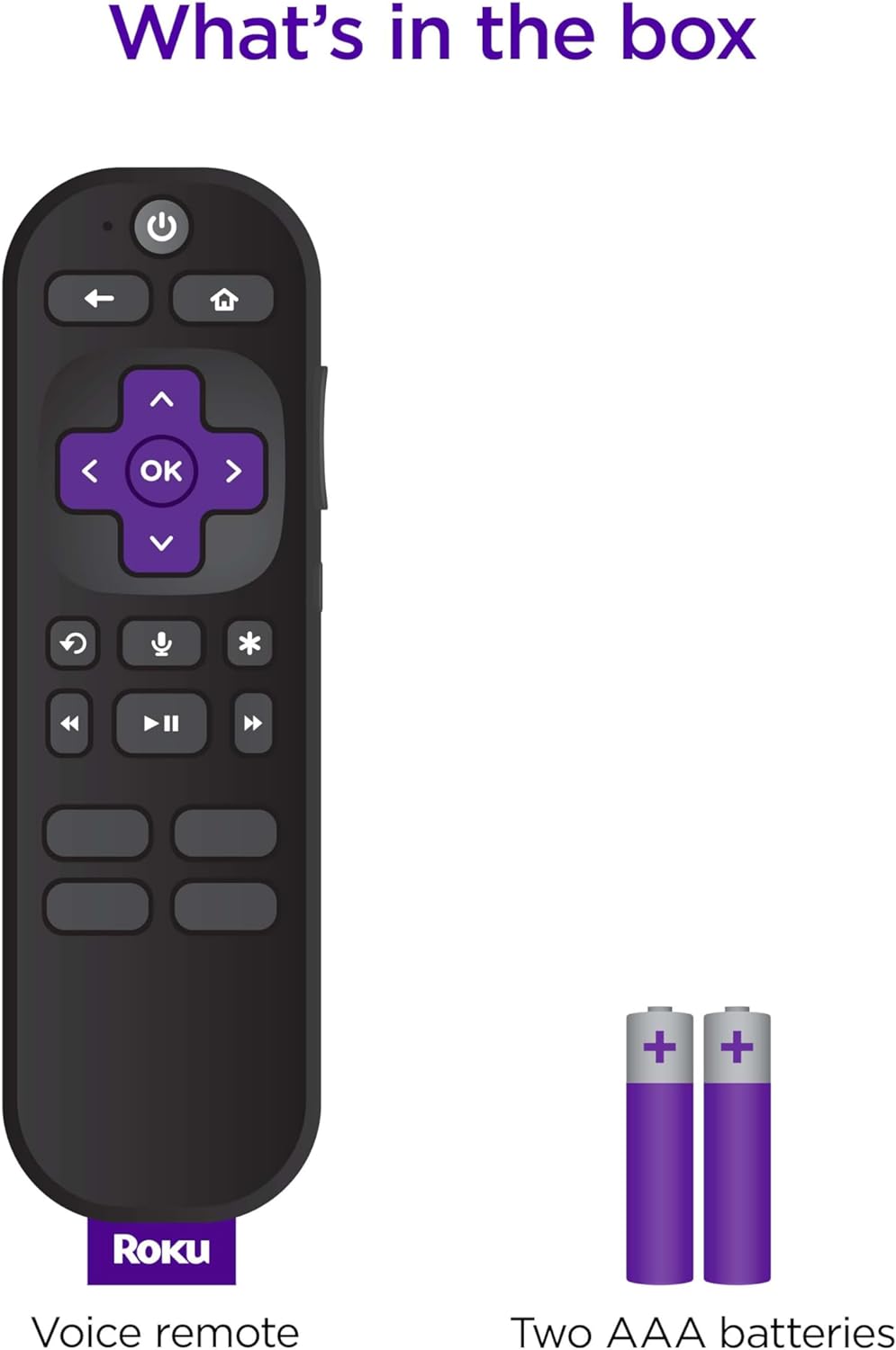 Roku RCA1R Voice Remote - Compatible with Roku Devices