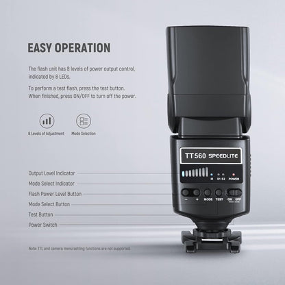 Neewer 10102376 TT560 Camera Flash Speedlite - Universal Hot Shoe