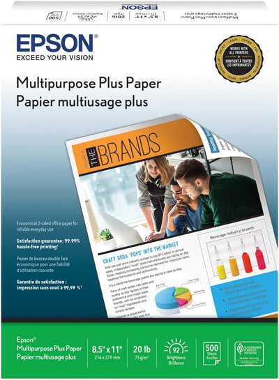Epson S450217-4 Multipurpose Plus 8.5x11 Paper, 500 Sheets