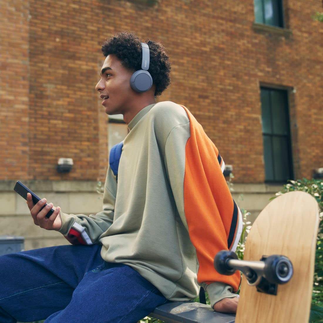 Sony WH-CH520 LZ Blue Wireless Bluetooth On-Ear Headphones