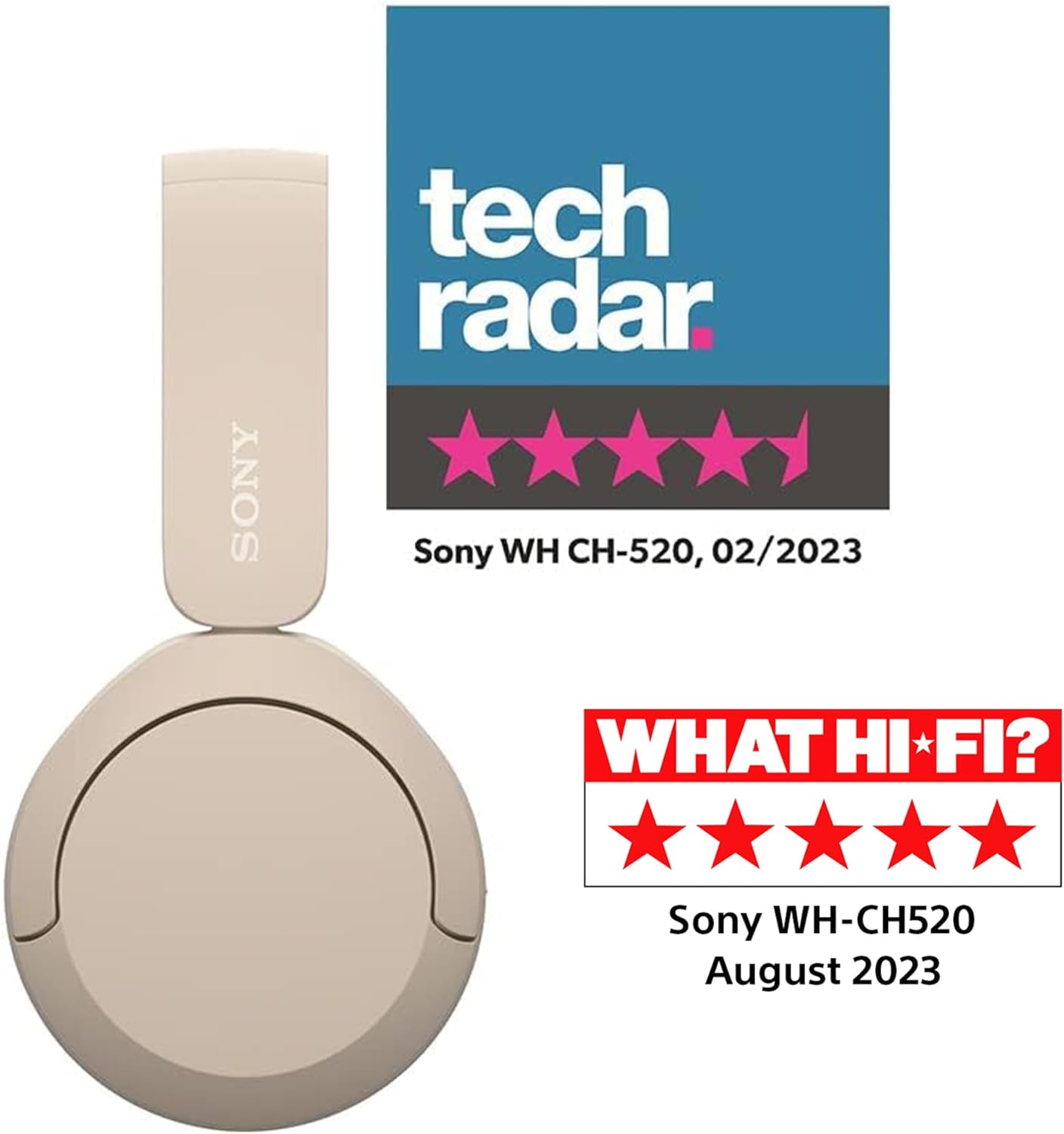 Sony WHCH520C.CE7 Wireless Bluetooth Cappuccino Headphones