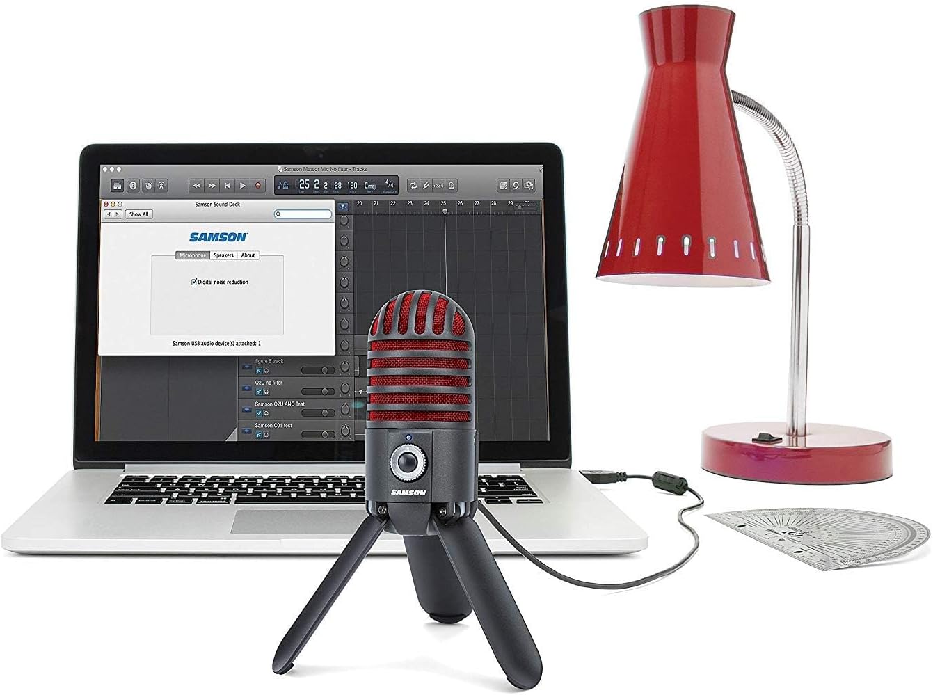 Samson SAMTRBR Meteor Mic USB Studio Microphone - Titanium Black/Red
