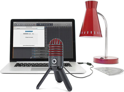 Samson SAMTRBR Meteor Mic USB Studio Microphone - Titanium Black/Red