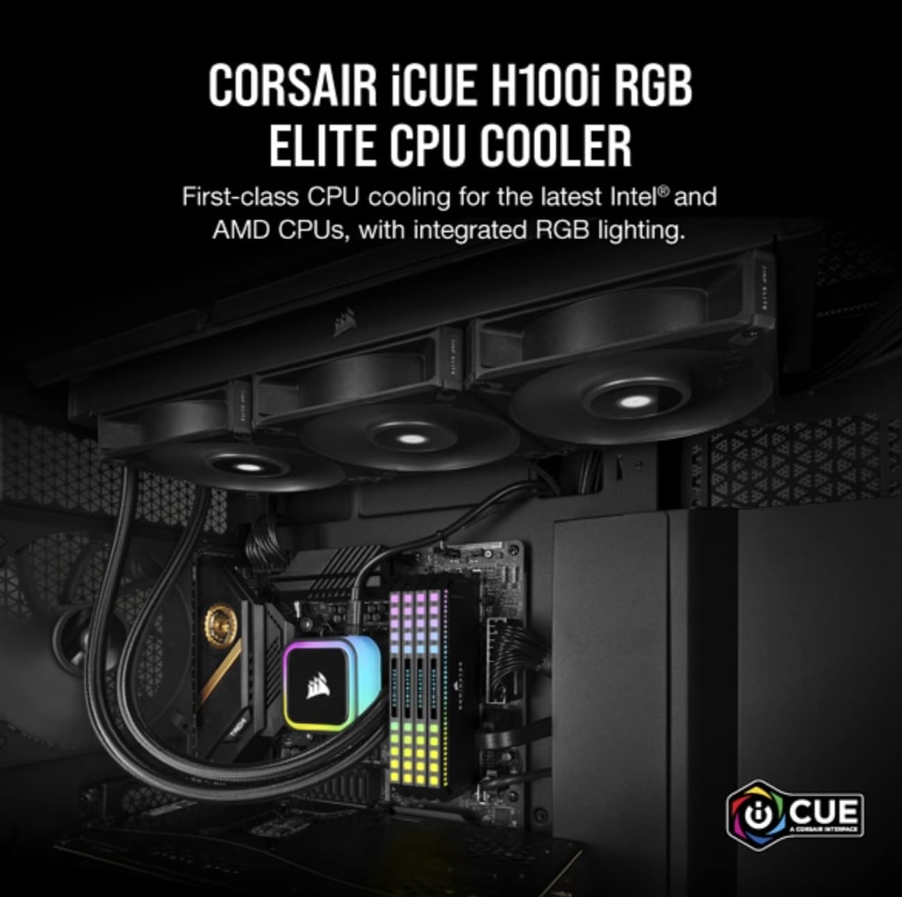 Corsair CW-9060058-WW iCUE H100i RGB Elite Liquid CPU Cooler