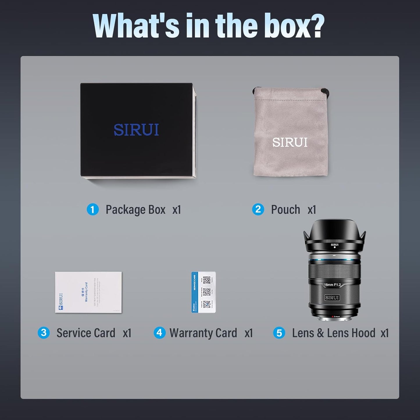 Sirui 16AS12E-B-AM 16mm F1.2 APS-C E-Mount Lens