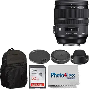 Sigma 576955 24-70mm f/2.8 Art Lens Nikon Bundle