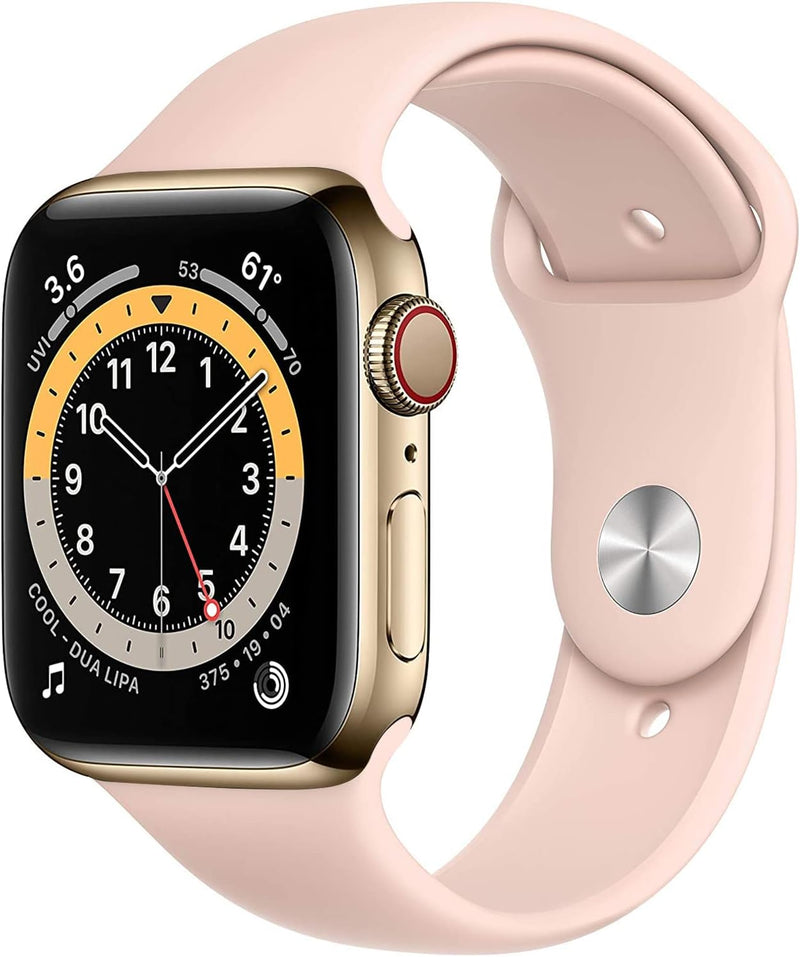 Apple A2293 Watch Series 6 (Renewed): GPS + Cellular, 40mm, Gold Steel — main product image