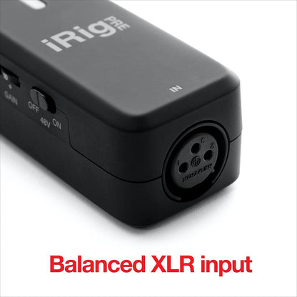 IK Multimedia IP-IRIG-PREHD-IN iRig Pre HD XLR Mic Preamp