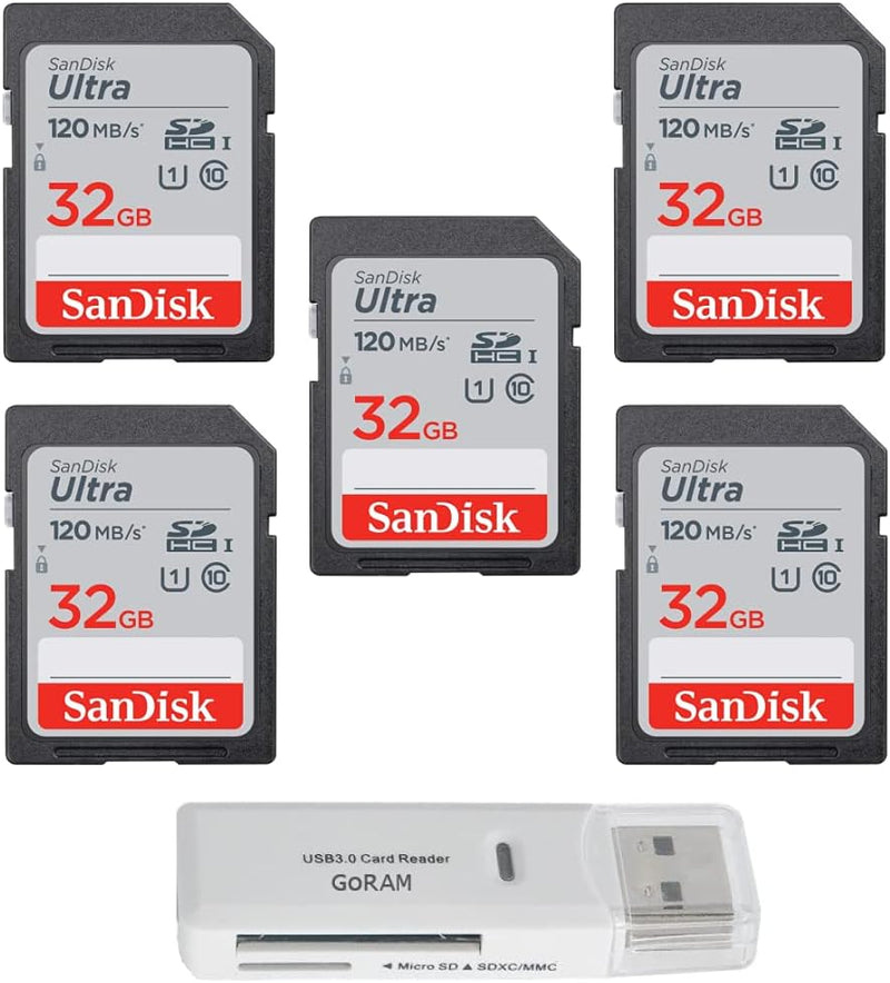 SanDisk SDSDUN4-032G 32GB Ultra SD Card 5-Pack — main product image