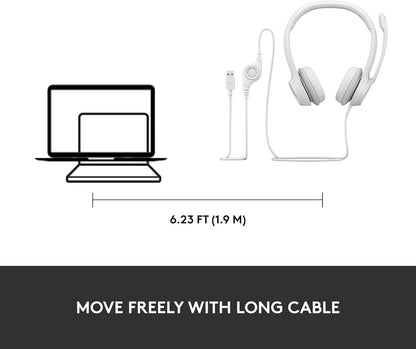 Logitech 981-001285 H390 Headset - Wired - Noise Cancelling Mic