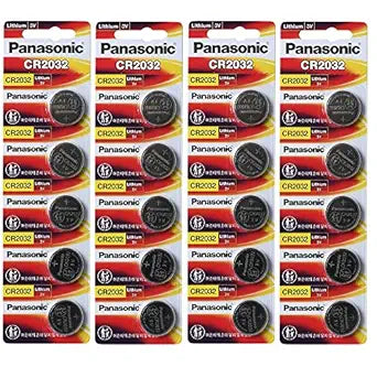 Panasonic CR2032 3V Lithium Coin Battery 20-Pack