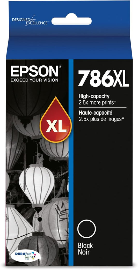 Epson T786XL120-S Black High-Capacity DURABrite Ink Cartridge