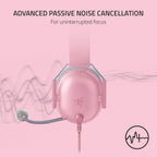 Razer BlackShark V2 X Quartz Pink Gaming Headset (Renewed)