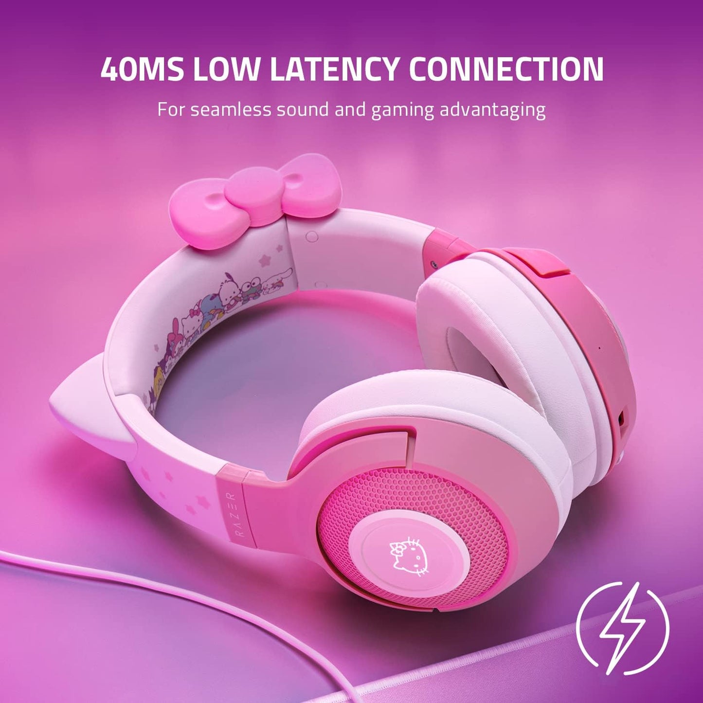 Razer Kraken BT Headset Hello Kitty Edition Low Latency