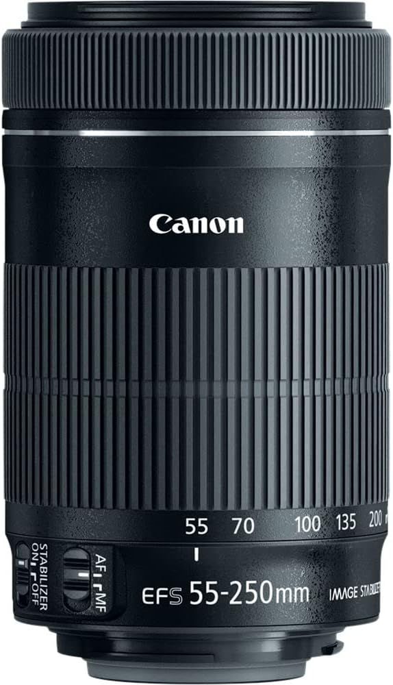 Canon 8546B002 EF-S 55-250mm STM Lens Bundle - Renewed