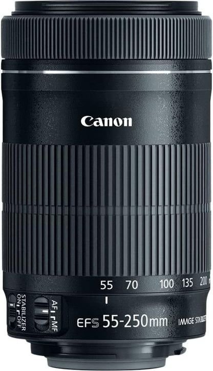 Canon 8546B002 EF-S 55-250mm STM Lens Bundle - Renewed