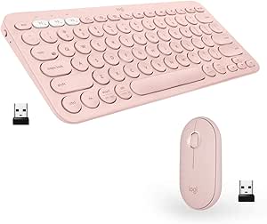 Logitech K380 + M350 Wireless Keyboard Mouse Combo Rose