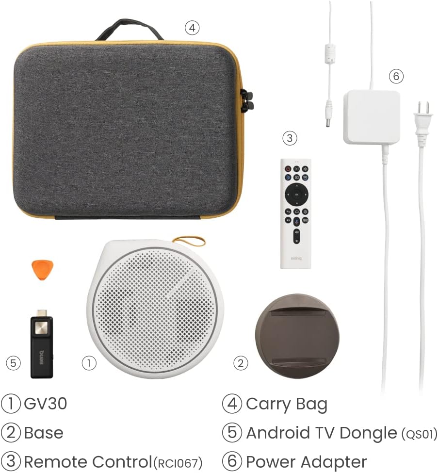 BenQ GV30 Portable Smart Projector Android TV Renewed