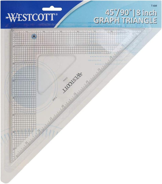 Westcott T-6M 45/45/90 Cutting Triangle 8In