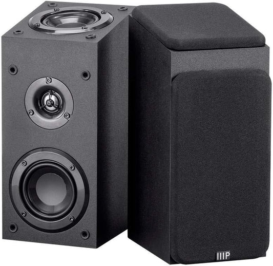 Monoprice 133833 Immersive Satellite Speakers Pair Black